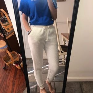 Off White Plush Sheep-like Fluffy Joggers Lounge